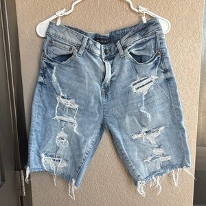 Aeropostale Light Blue Slim Cutoff Jean Shorts